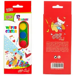 آبرنگ 12 رنگ توتو