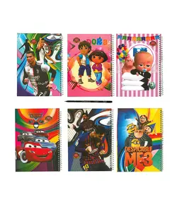 دفتر نقاشی فیلی 20 برگ فنری جلد گلاسه