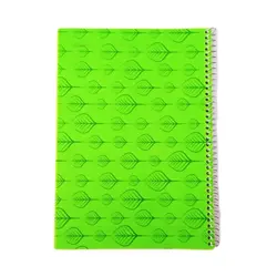 دفتر 50 برگ خط دار تک سیم جلد رنگی pp