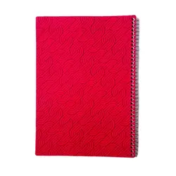 دفتر 50 برگ خط دار تک سیم جلد رنگی pp