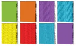 دفتر 50 برگ خط دار تک سیم جلد رنگی pp