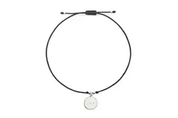 دستبند بند مشکی و پلاک