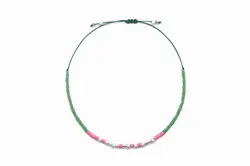 دستبند نقره/طلا و سنگ رنگی