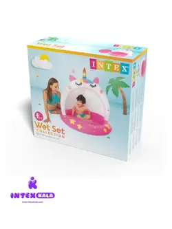 استخر بادی سایبان دار کودک طرح کتیکورن اینتکس مدل 58438