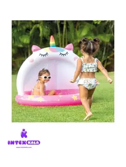استخر بادی سایبان دار کودک طرح کتیکورن اینتکس مدل 58438
