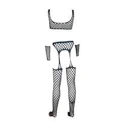 لباس خواب زنانه مدل فانتزی زنانه فاق باز زنبوری وارداتی  FZ1140