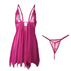 ست لباس خواب زنانه مدل تور و گیپور باز