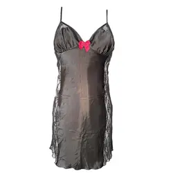 لباس خوا ب زنانه پری مودا مدل ساتن و گیپور کد 6812