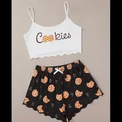 لباس خواب زنانه طرح کوکی