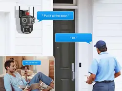 دوربین سیمکارتی سه لنزه چرخشی T350 ✳️آموزش نصب دوربین فارسی