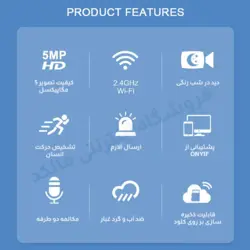 دوربین مینی اسپید دام چرخشی P30⭐️ کیفیت تصویر 5 مگاپیکسل