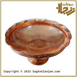 ظرف میوه خوری مسی پایه دار ساخت زنجان