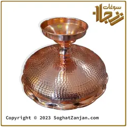 ظرف میوه خوری مسی پایه دار ساخت زنجان