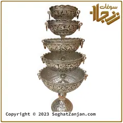 سرویس پذیرایی مسی سیاه قلم نانو شده در 5 سایز تولید اصفهان