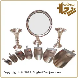 هفت سین با سرتاس مسی نگین دار ساخت اصفهان