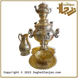 سرویس سماور مسی 6 لیتری طرح شیر و خورشید زنجان و اصفهان