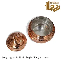 ست آجیل خوری، قندان و شکلات خوری مسی بدون پایه زنجان برند فضلی