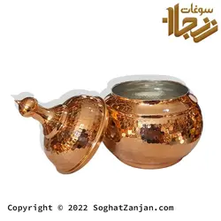 ست آجیل خوری، قندان و شکلات خوری مسی بدون پایه زنجان برند فضلی