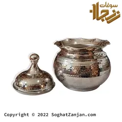 سرویس شکلات خوری ،قندان و آجیل خوری مسی بدون پایه ساخت زنجان