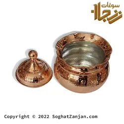 سرویس شکلات خوری ،قندان و آجیل خوری مسی بدون پایه ساخت زنجان