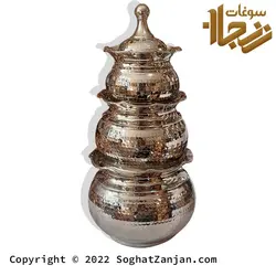 سرویس شکلات خوری ،قندان و آجیل خوری مسی بدون پایه ساخت زنجان