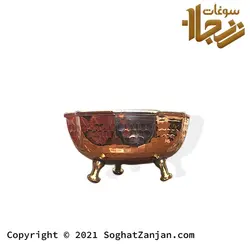 ظروف مسی هفت سین با آیینه و شمعدان مسی ساخت زنجان