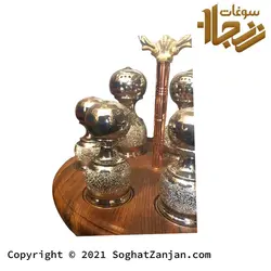 سرویس سماق پاش، فلفل پاش، دارچین و نمک پاش مسی نانو شده زنجان