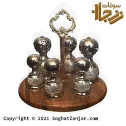 سرویس سماق پاش، فلفل پاش، دارچین و نمک پاش مسی نانو شده زنجان
