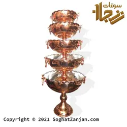 سرویس آجیل خوری مسی پایه دار، گوشواره دار و چکشی زنجان