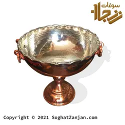 سرویس آجیل خوری مسی پایه دار، گوشواره دار و چکشی زنجان