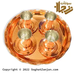 سرویس چای خوری مسی چکشی ساخت زنجان