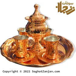 سرویس چای خوری مسی چکشی ساخت زنجان