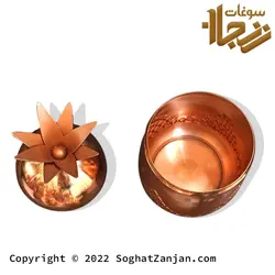 شکلات خوری ،آجیل خوری مسی  و قندان مسی طرح آناناس زنجان