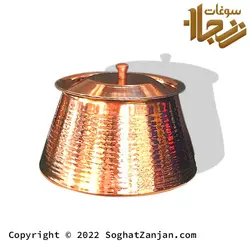 دیگچه مسی دست ساز رستوران طرح قدیم ساخت زنجان