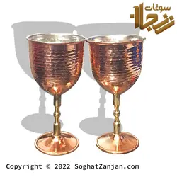 جام شراب خوری مسی پایه دار ساخت زنجان