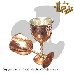 جام شراب خوری مسی پایه دار ساخت زنجان