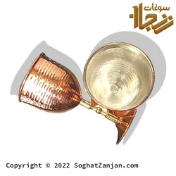 جام شراب خوری مسی پایه دار ساخت زنجان
