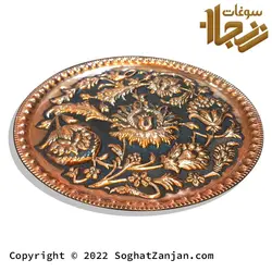 تابلو مسی قلمزنی برجسته (طرح گل) ساخت زنجان