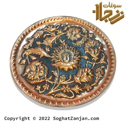 تابلو مسی قلمزنی برجسته (طرح گل) ساخت زنجان