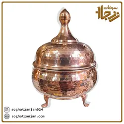 قندان مسی چکشی سه پایه اصل زنجان