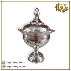 قندان مسی نقره ای اصل زنجان