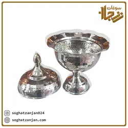 قندان مسی نقره ای اصل زنجان