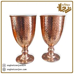 لیوان مسی پایه دار ساخت زنجان