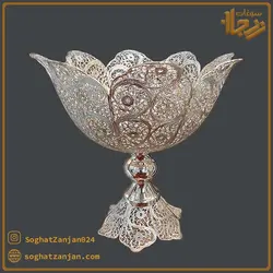 آجیل خوری ملیله کاری شده طرح لاله در زنجان
