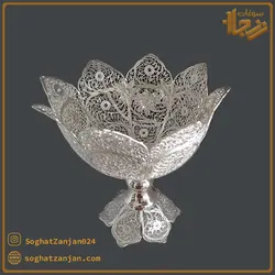 آجیل خوری ملیله کاری شده طرح لاله در زنجان