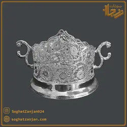 قندان ملیله کاری دسته دار در سوغات زنجان