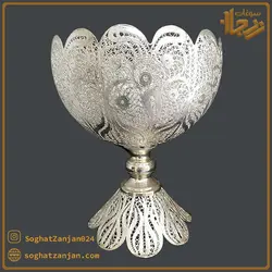 کاسه آجیل خوری ملیله کاری در زنجان