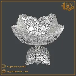 آجیل خوری ملیله کاری (ریز بافت) طرح چهار گوش