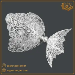 آجیل خوری ملیله کاری (ریز بافت) طرح چهار گوش