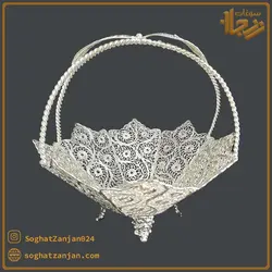 سبد شکلات خوری ملیله کاری پایه دار